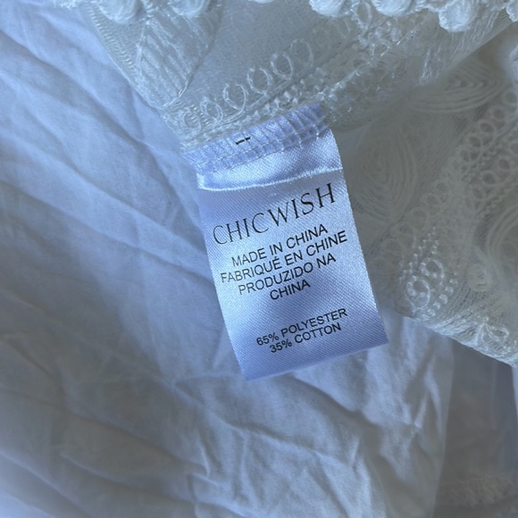 Chicwish White Lace Blouse Size L/XL - Picture 4 of 4
